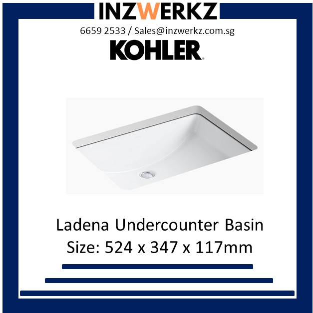 Kohler K-2215X-0 Ladena Undercounter Basin | Shopee Singapore