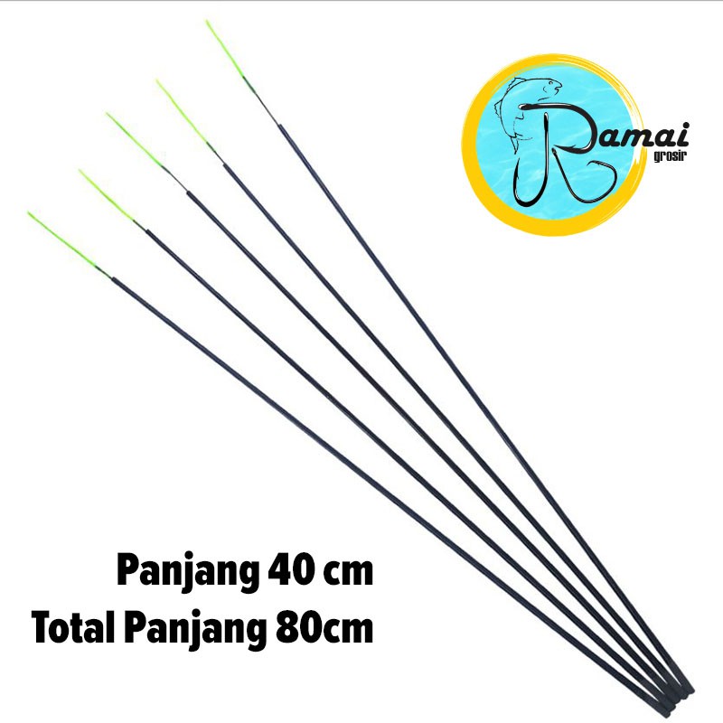 Ujung Joran Tegek 2 Section Fiber 80cm Medium Hard