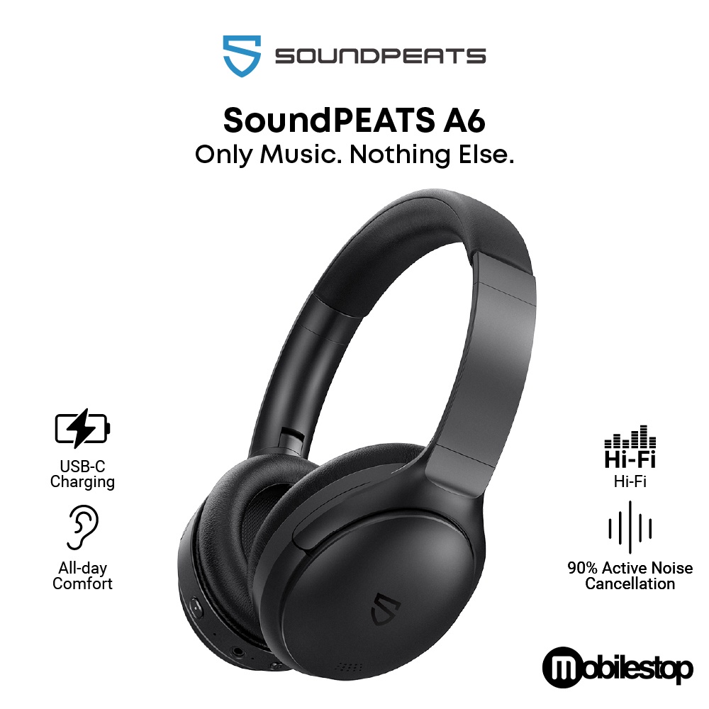 SoundPEATS A6 Hybrid Active Noise Cancelling Headphone