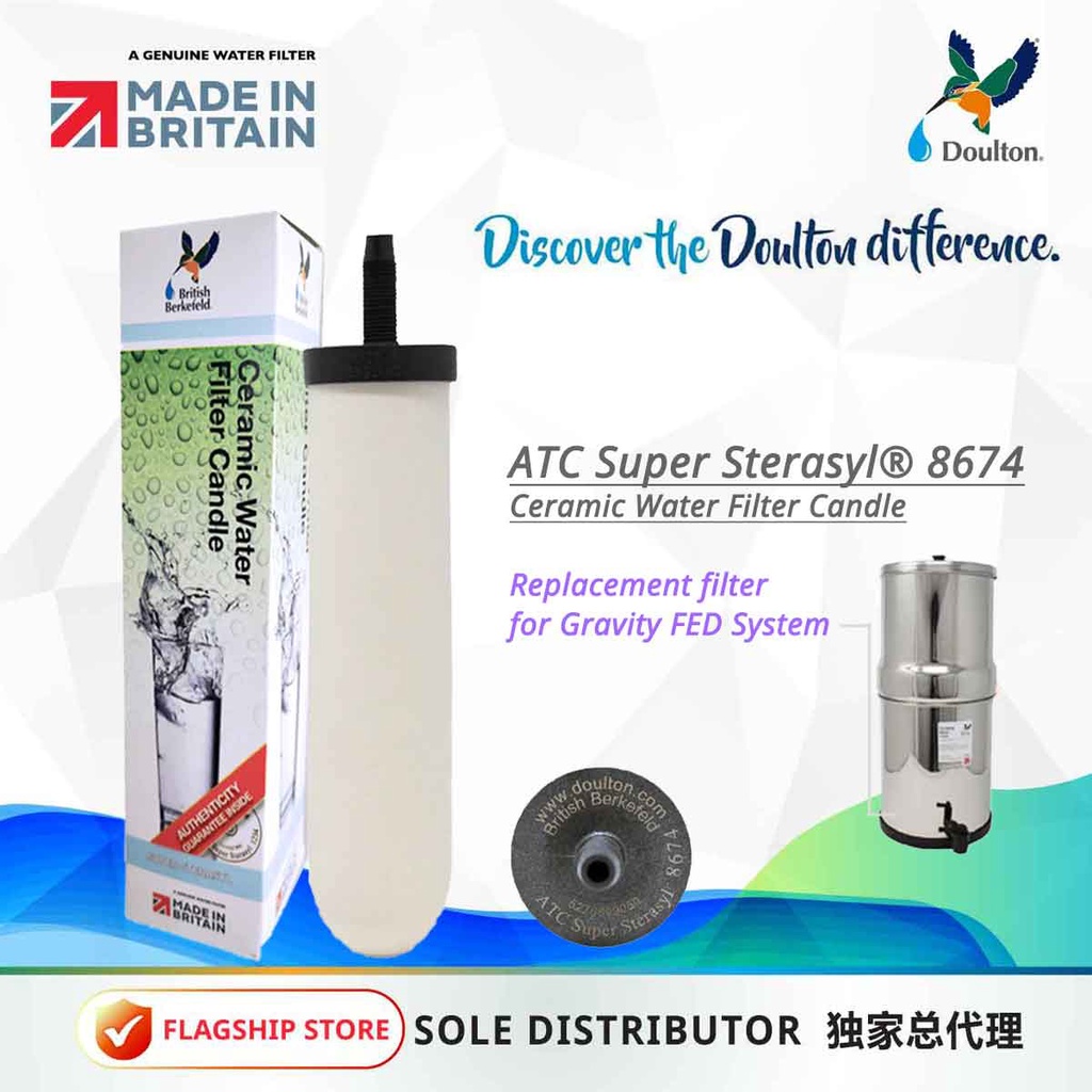 Doulton 7" Ultra Sterasyl ATC Super Sterasyl 8674 Ceramic Water Filter