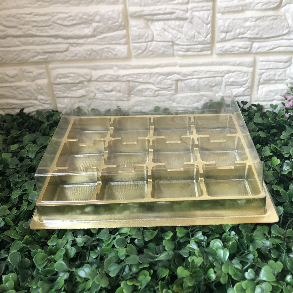 GB-23 PVC 12IN1 MOONCAKE CASE TRAY WITH COVER(S) GOLD AP 5pcs/Set (3674 ...