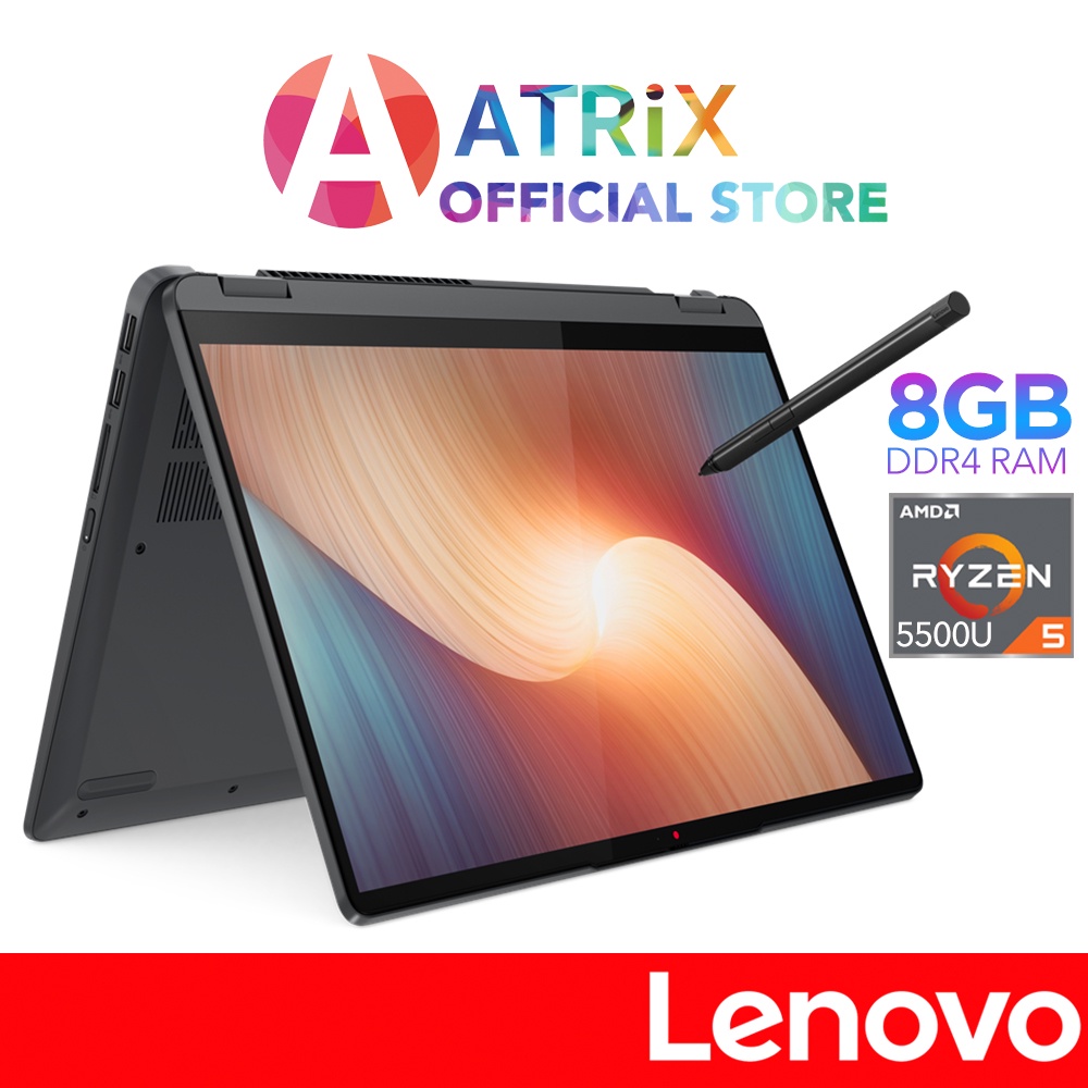 【Express Delivery】Lenovo IdeaPad Flex 5 | 82R90084SB | 14" FHD+ | Ryzen 5 5500U | 8GB RAM | 256GB SSD | 1Y