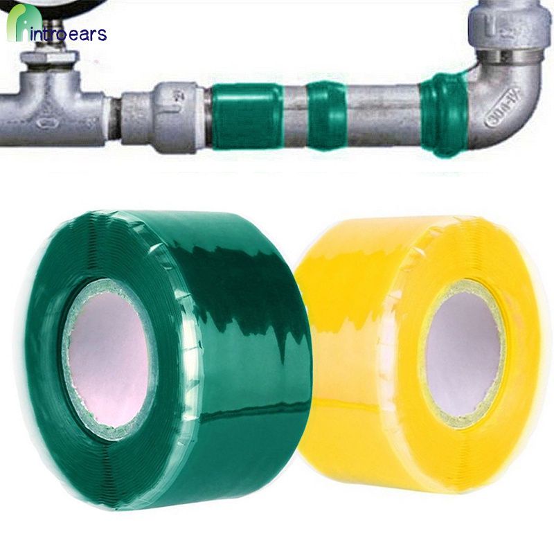 1PCS Strong Waterproof Self Fusing Wire Rubber Bonding Home Repairs Silicone Performance Repair Tape Bonding Rescue Water Pipe Plumbing Garden water pipeline repair tape INTROEARS