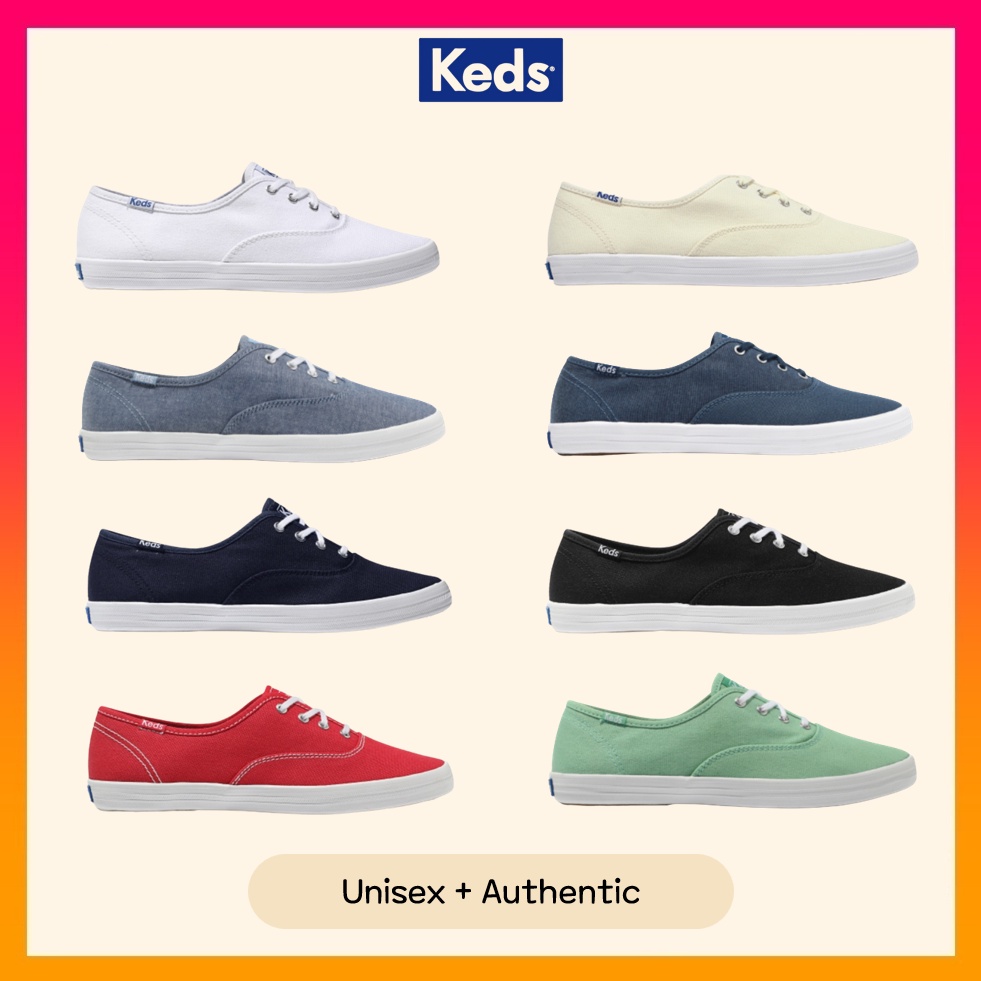 KEDS Women s Original Champion Canvas Sneakers 8 Colors Shopee