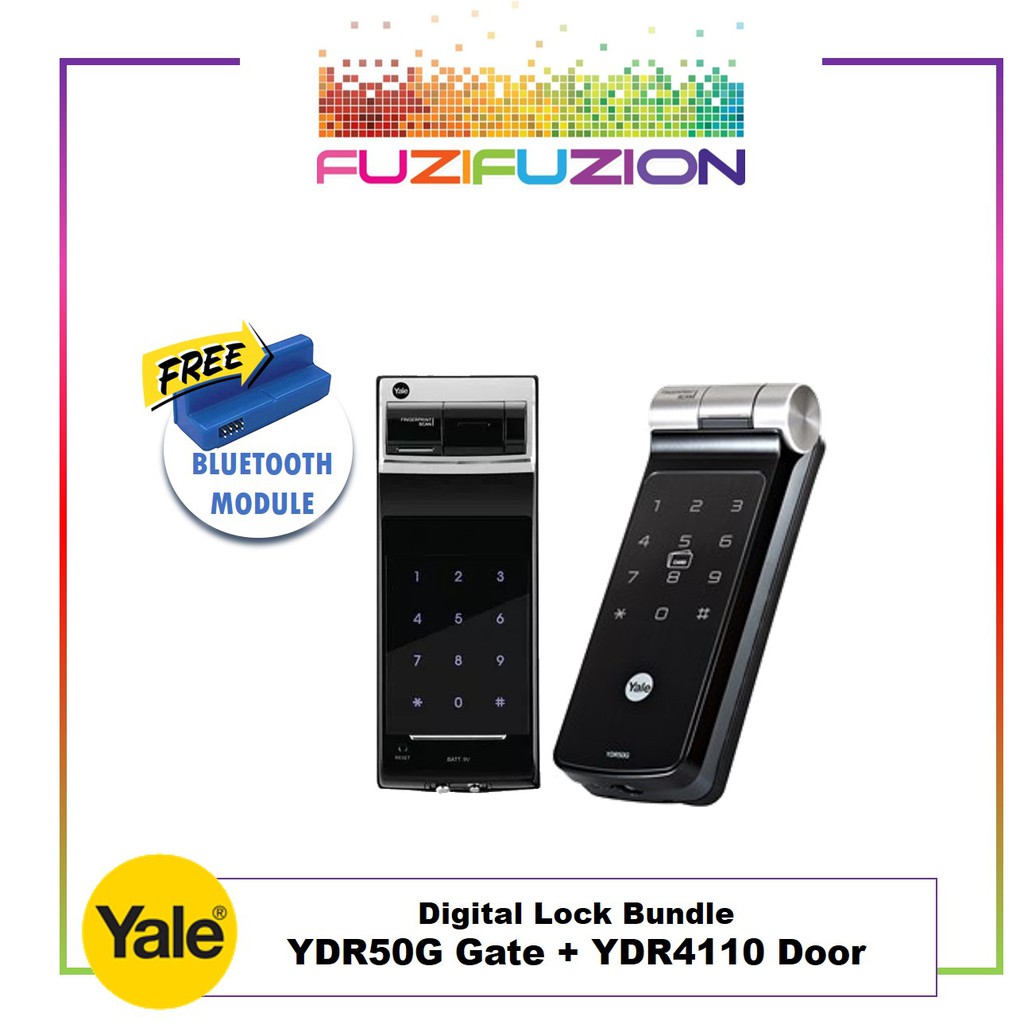 Yale YDR50G Gate + YDR4110 Door Digital Lock Bundle (With Installation