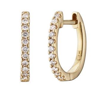 Poh Heng Jewellery 18K Diamond Earrings Yellow Gold