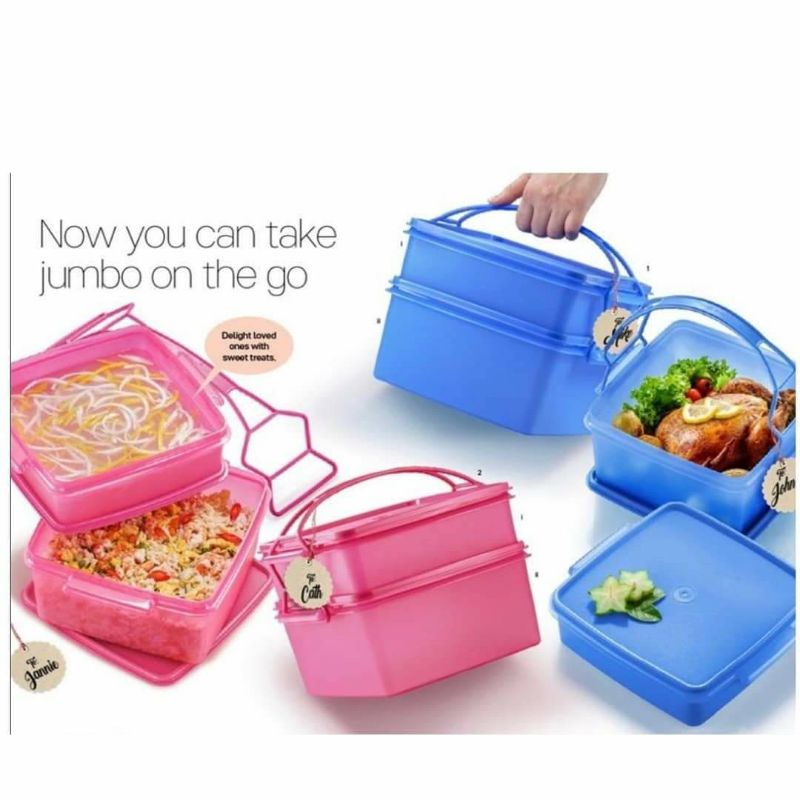 Tupperware Jumbo Goody Box With Cariolier | Shopee Singapore