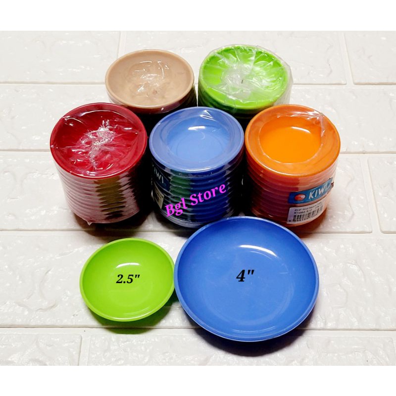 (12pcs/Set ) 2.5" / 4" Plastic Round Sauce Dish Seasoning Dish Saucer / Piring Kicap Plastik