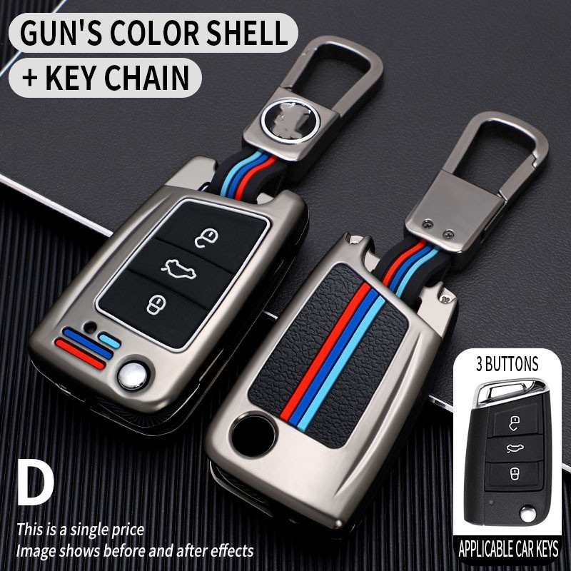 Car Key Case Cover For Volkswagen VW Golf 7 gti mk7 r Touran Skoda ...