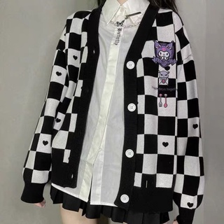 SG INSTOCKS 💛 5 COLORS Sanrio embroidered melody cinnamoroll ulzzang  button oversized jacket knitted cardigan valentines | Shopee Singapore