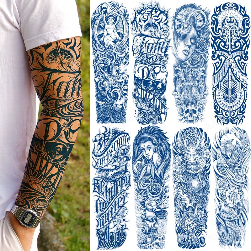 juice ink long lasting waterproof tattoo stickers blue natural body art