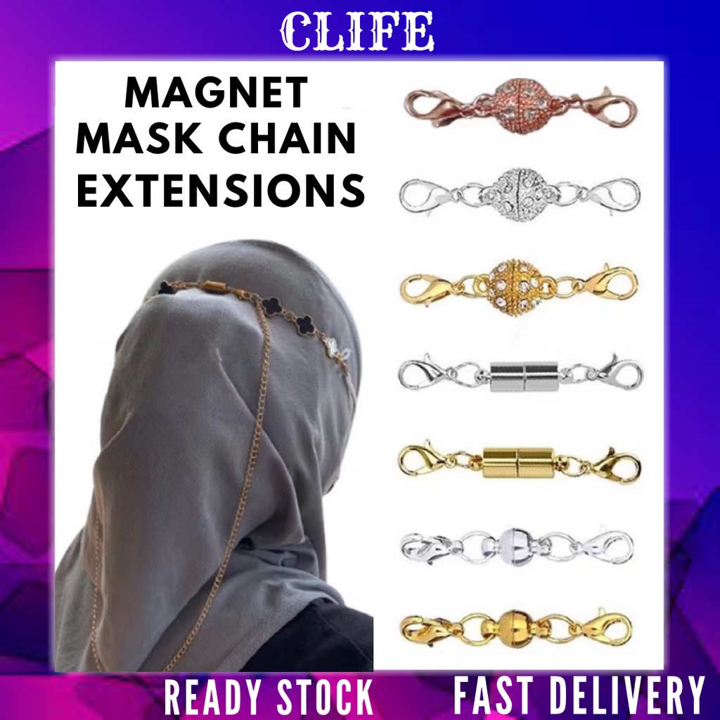 CLIFE Magnet Chain Mask Metal Copper Extender Mask Chain Extensions ...