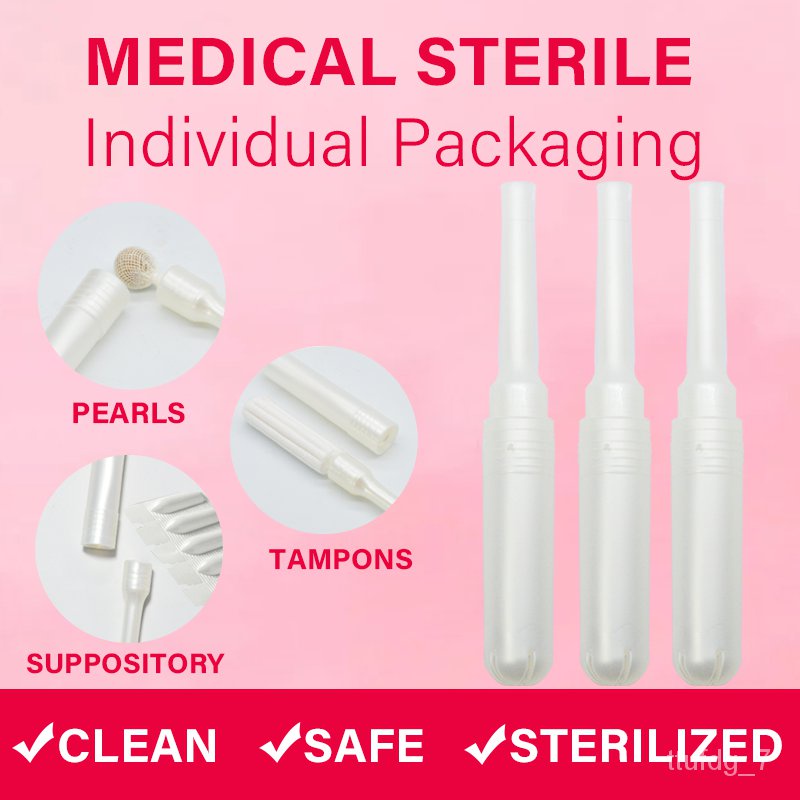 tampon 5 Pcs Reusable Yoni Detox Pearls Applicator Medical Plastics Tube Women Period Tampons