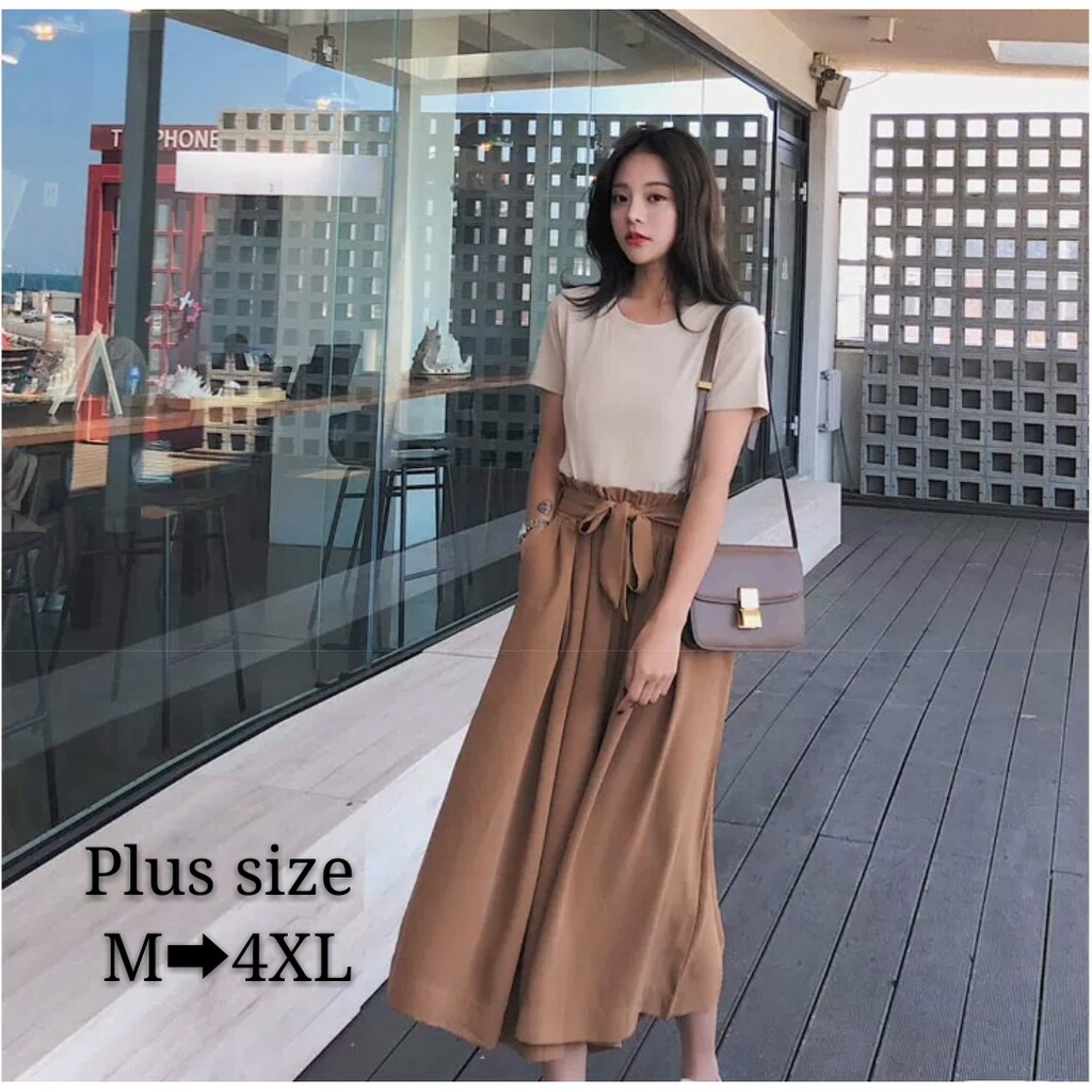 Plus size high outlet waisted skirt khaki pants