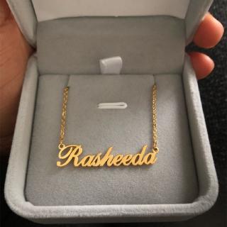 Gold filled nameplate on sale necklace