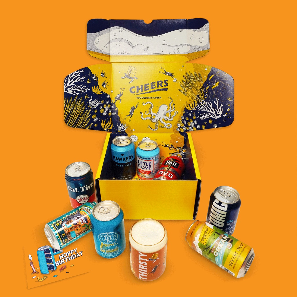 Thirsty 'Hoppy Birthday' Craft Beer Gift Box Shopee Singapore