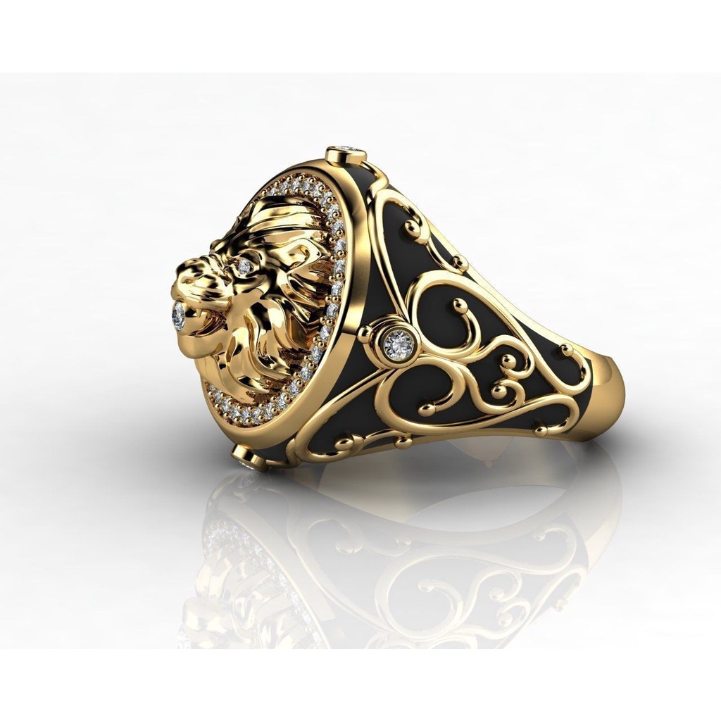 Gold plated deals lion ring