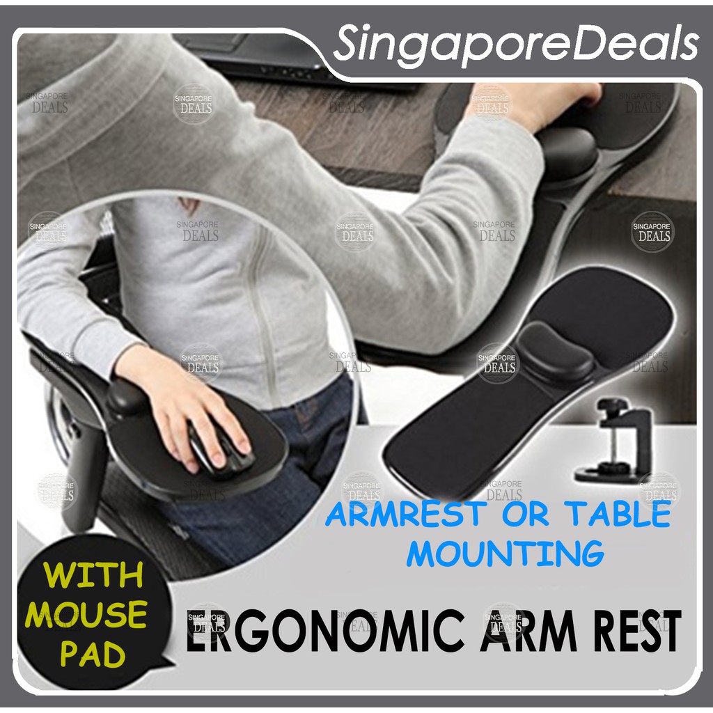 JINCOMSO ERGONOMIC ARMREST MOUSE PAD FOR OFFICE DESK COMPUTER TABLE PREVENT SHOULDER WRIST PAIN Shopee Singapore