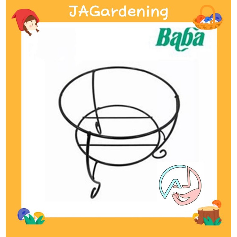 【J Gardening】Baba Iron pot stand/kaki pasu besi WT-98 (10inchx10inch ...