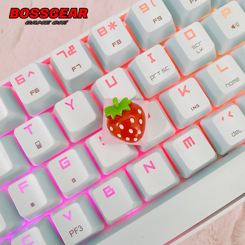 Super cute Strawberry-shaped Odd keycap (unique resin) (Artisan keycap ...