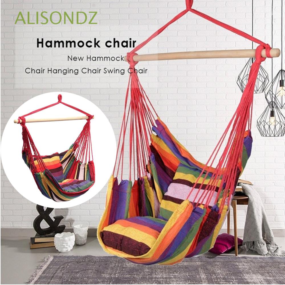 Dropship Hammock Hanging Chair Canvas Porch Patio Swing Seat Portable Camping  Rope Seat to Sell Online at a Lower Price