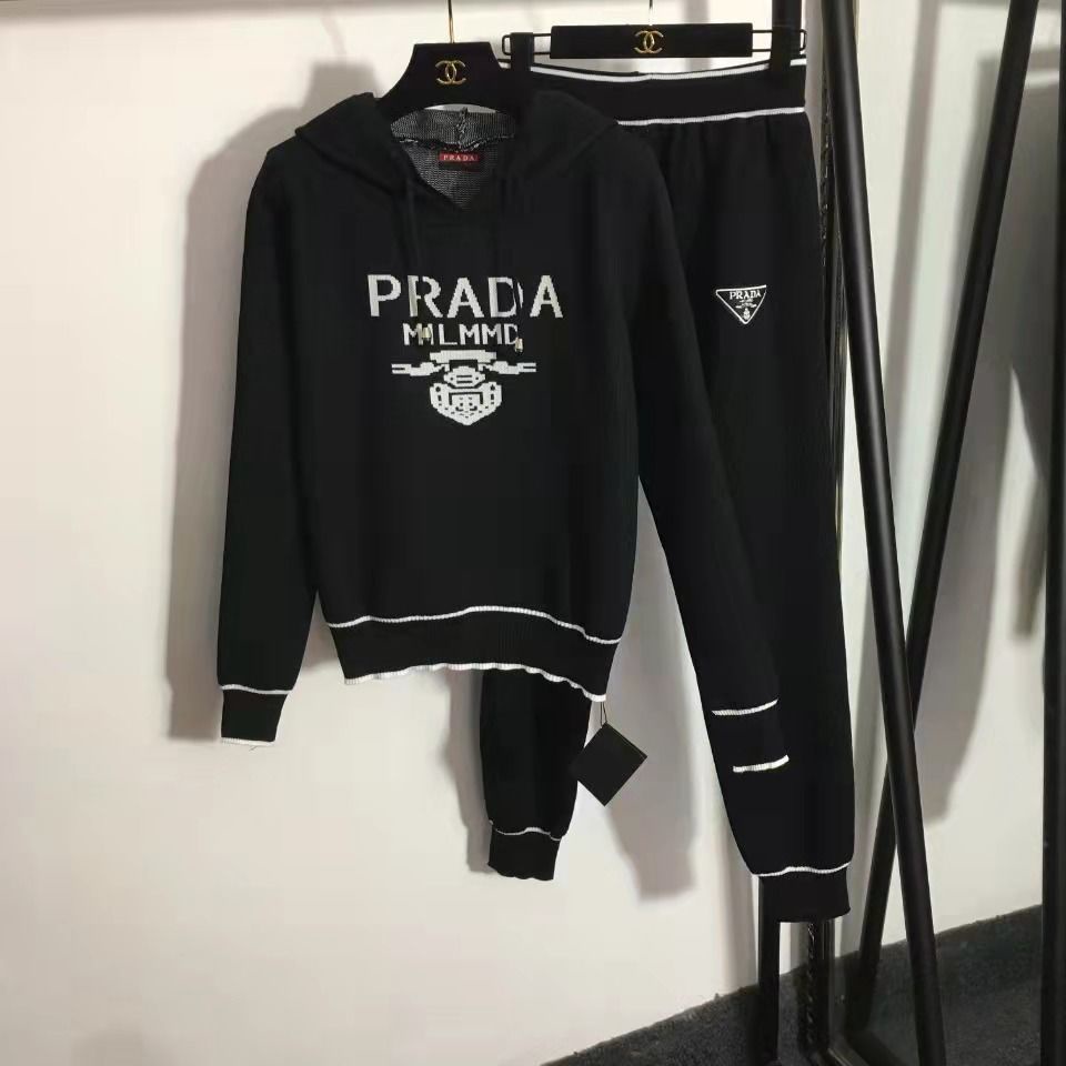 2022 Trend Sports Two Piece Two Piece Suits Womens Long Sleeve Hoodies Fleece + Casual Trousers Fast Delivery