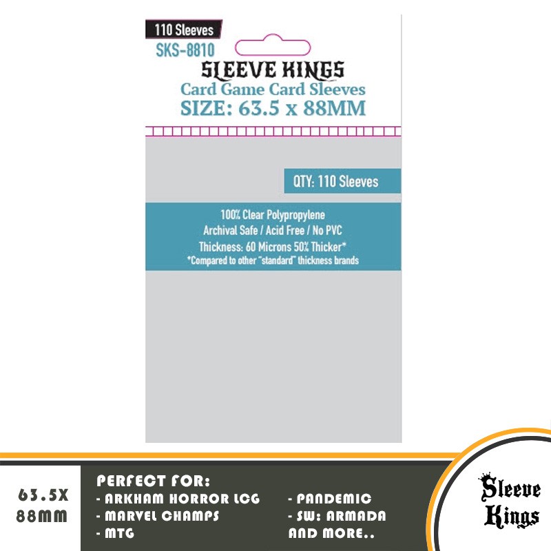 Sleeve Kings Standard Card Game Card Sleeves - Fits 63.5x88mm Cards (110  Pack) | Shopee Singapore
