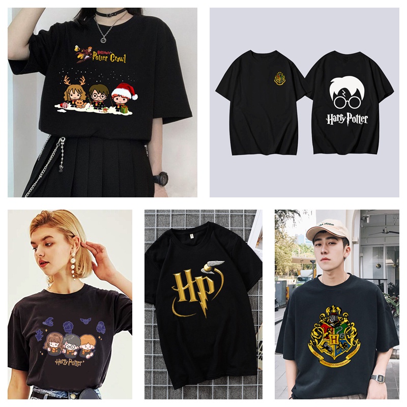 READY STOCK Anime Harry Potter Tshirt Men Cute T Shirts Women Short Sleeves Shirt Fashion Oversize Couple Plus Size Unisex Tee Shopee Singapore