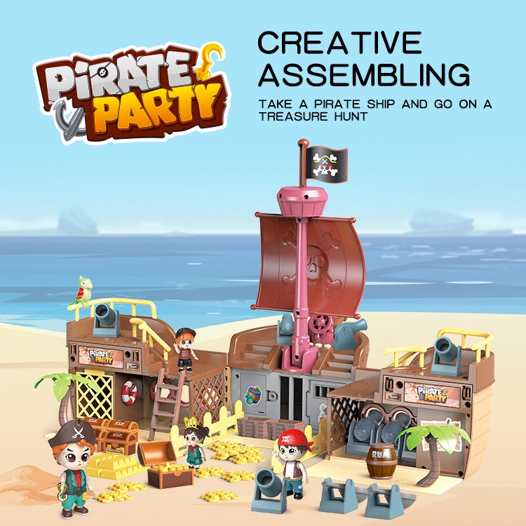 Pirate Ship Toys Big Pirate Ship 2-1/Pretend Play Pirate Ship Toys