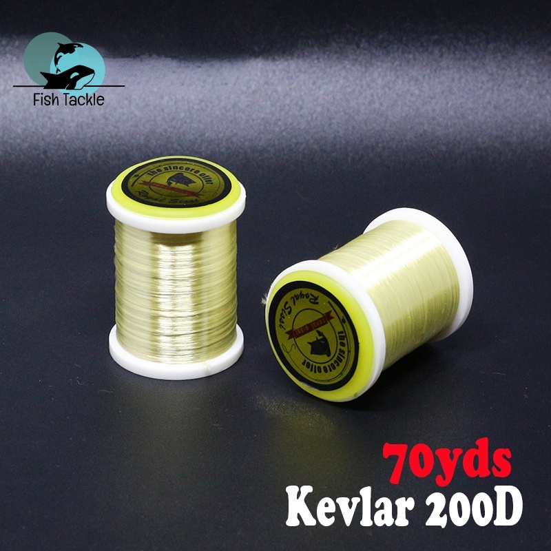 Yellow Kevlar Fiber Flat Fly Fishing Tying Thread 200D Super Strong Big Fly  Thread for Bass&saltwater Flies