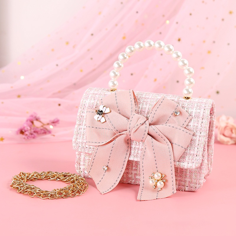 Girls Bags New Fashion Princess Bow Pearl Messenger Bag Kids Handbag Children Coin Purse for Girl s Birthday Gift Shopee Singapore