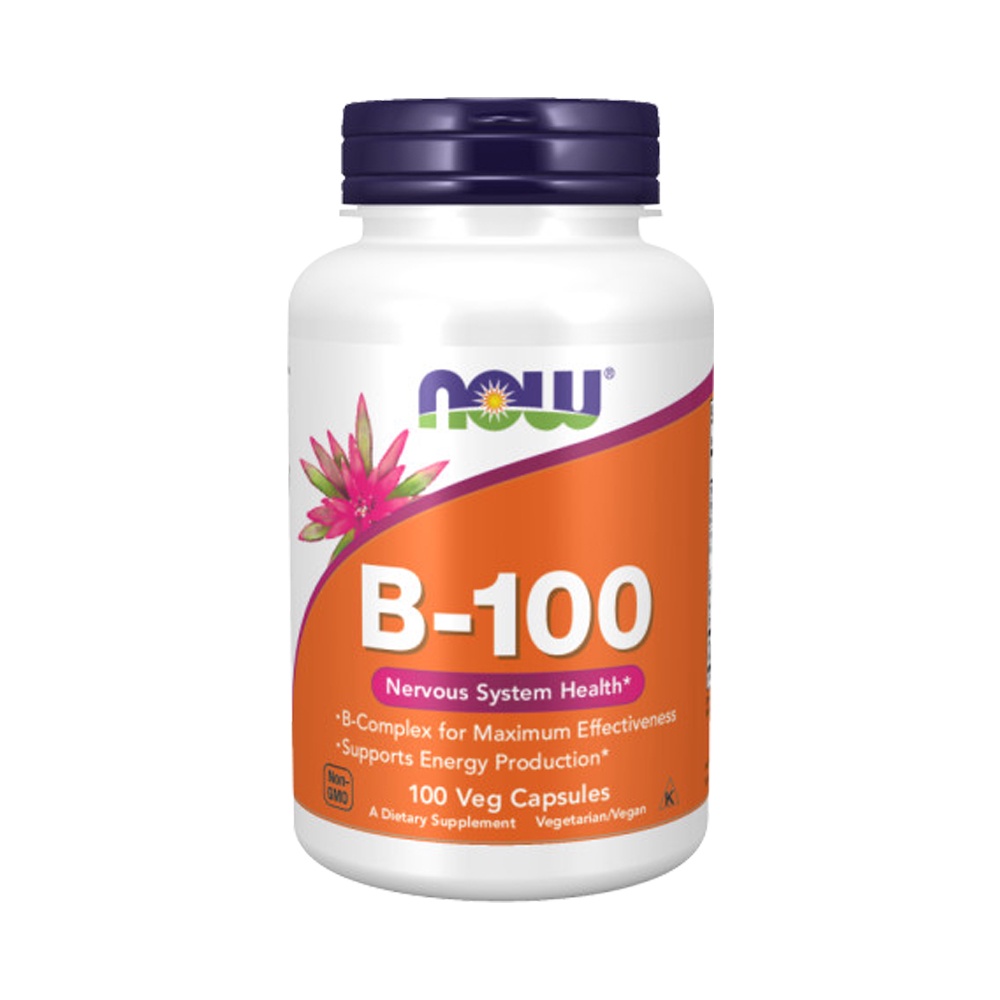 NOW Supplements, Vitamin B-100, Energy Production, Nervous System ...