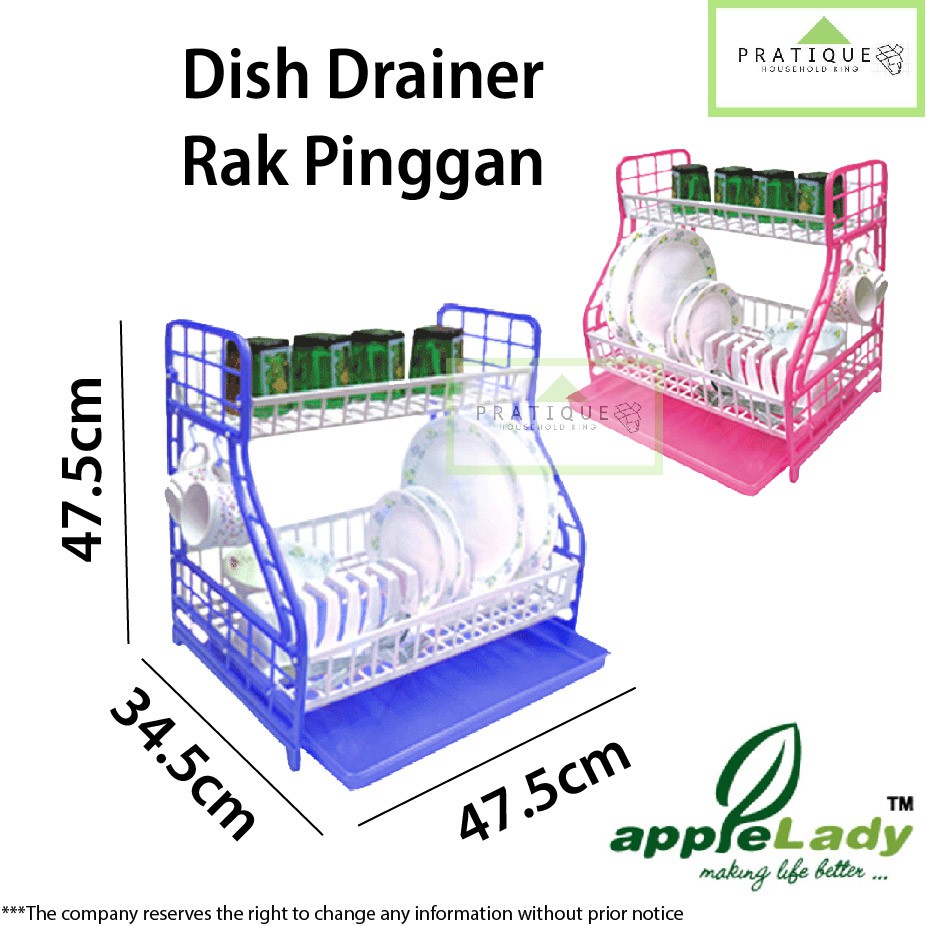 Apple Lady Dish Drainer Dish Rack Dish Rack Tier Rack Plastic Rack Shopee Singapore