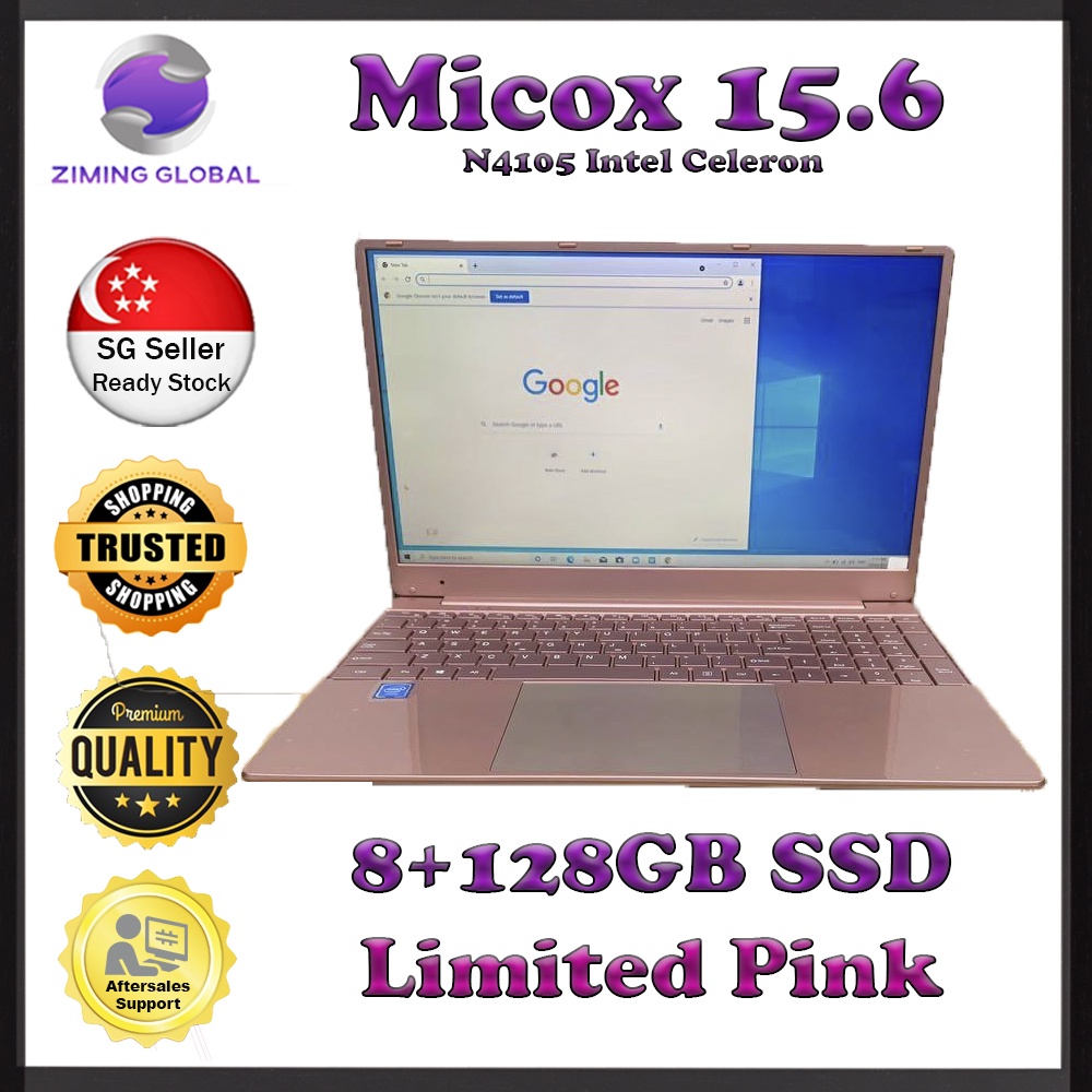 Micox 15.6 / Notebook Silver Intel Budget Slim Design Laptop (16GB+256GB/8GB+256GB SSD) Ready Stock