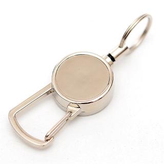 3 Styles Retractable Keyring Metal Wire Keychain Clip Pull Recoil Sporty  Key Ring Anti Lost ID Card Holder Key Chain 