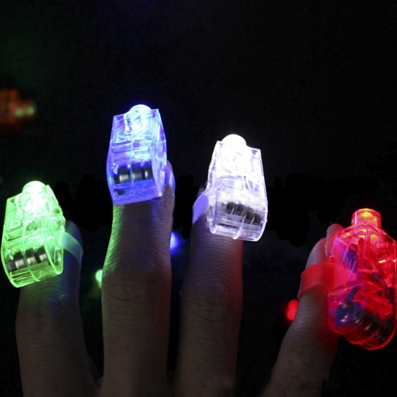 10 PCS LED Finger Ring Laser Beam Torch Decor Dance Party Nightclub ...
