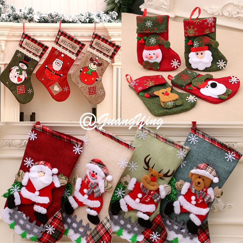 Cute Christmas Socks Christmas Gift Bag Large Christmas Decorations