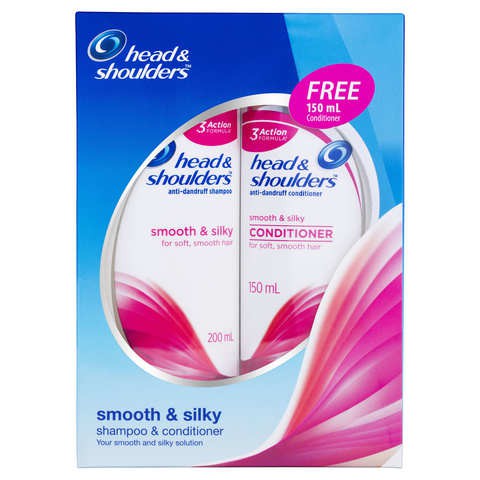 HEAD & SHOULDERS SMOOTH & SILKY SHAMPOO & CONDITIONER BUDDLE PACK (2 ...
