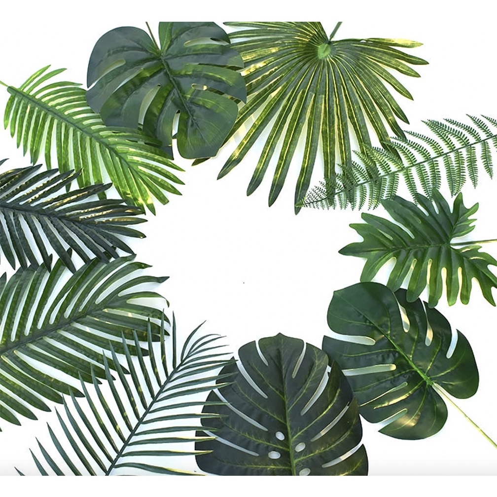 Artificial palm leaf, Monstera leaf,, coconut leaf, wedding, anniversary, balloon garland decoration [SG seller]