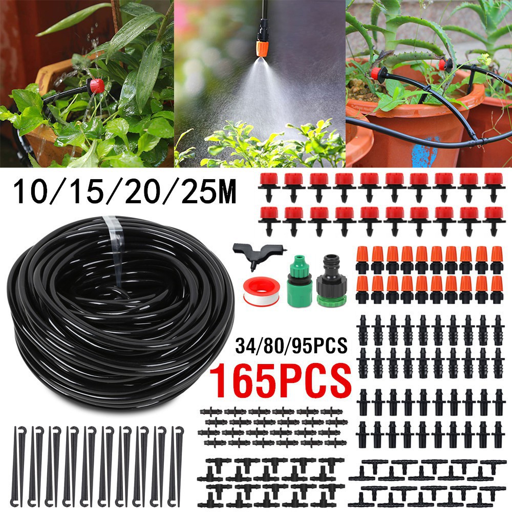 DIY Garden Micro Drip Irrigation System Plant Flower Watering Kit with ...
