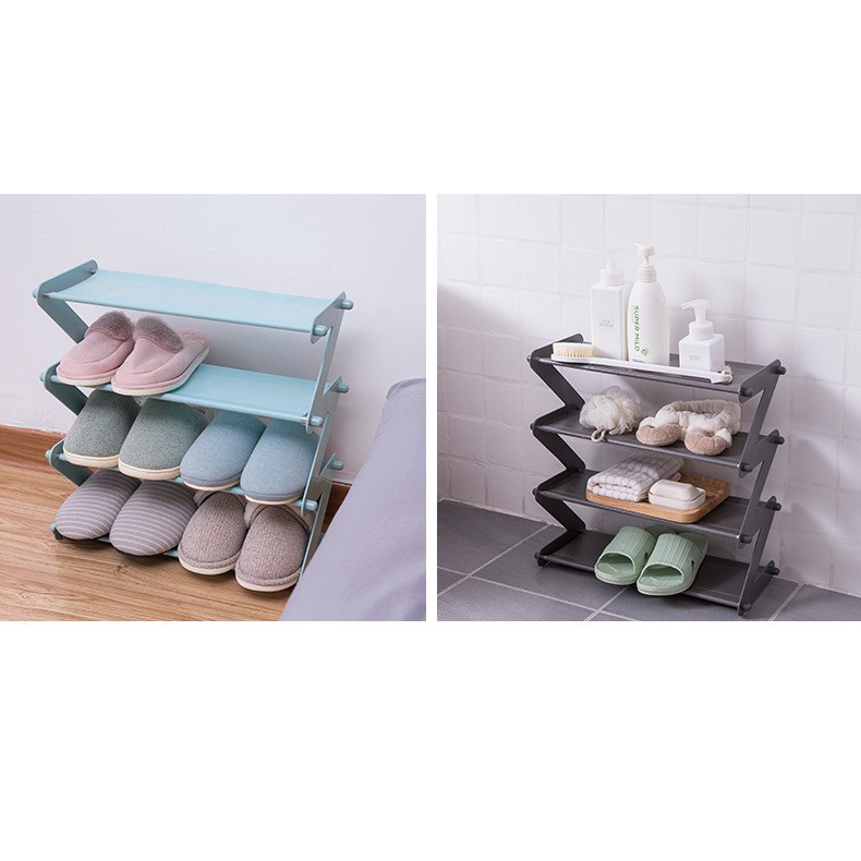 Zig ZAG Shoe Rack 4tier Shoe Rack Sandal Holder Multipurpose Bookshelf