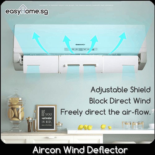 Easyhome.sg Aircon Wind Deflector AWD / Air Windshield / Adjustable