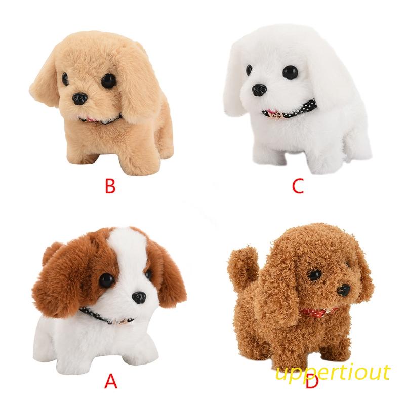 uppertiout Walking / Barking Cute Puppy Pet Dog Toy with Battery Control Halloween Gift