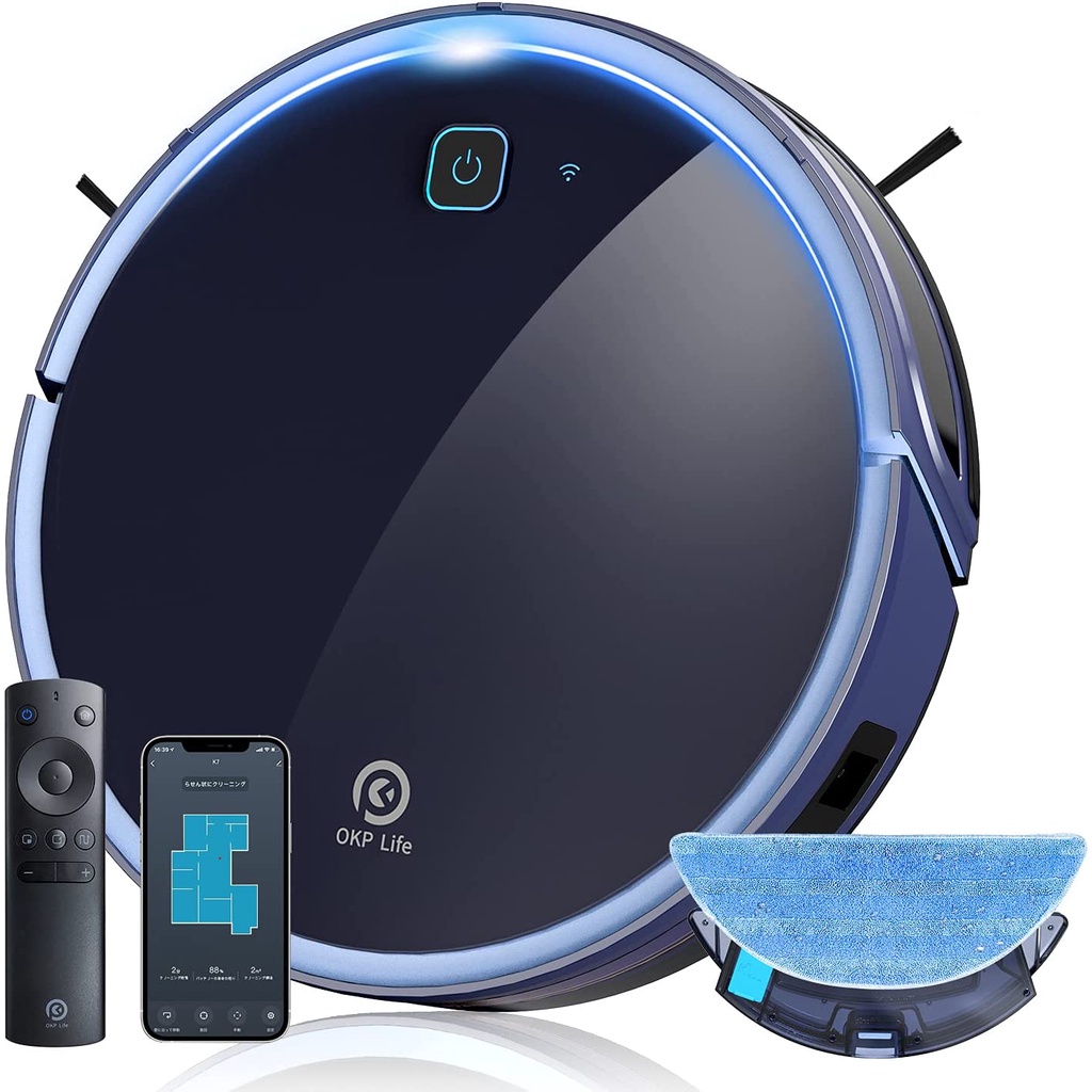 OKP K7 robot vacuum cleaner and wiping robot, suction power 2200 Pa