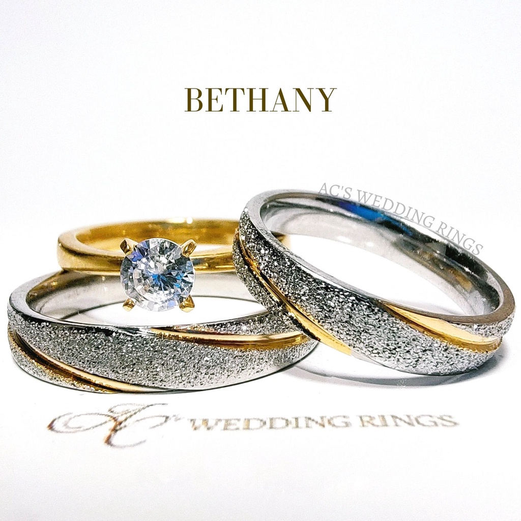 [Ac] 3 In 1- Free Engraved Name Non-Tarnished Wedding Rings With Free ...