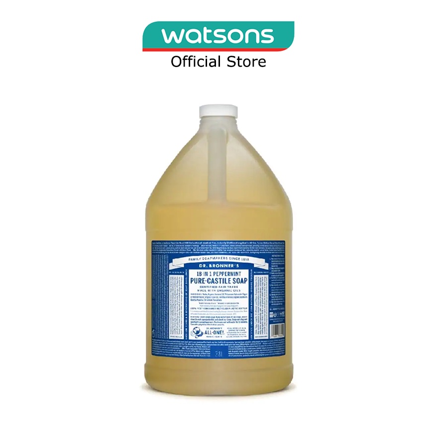 DR BRONNER'S Peppermint Castile Liquid Soap 1 Gallon Shopee Singapore