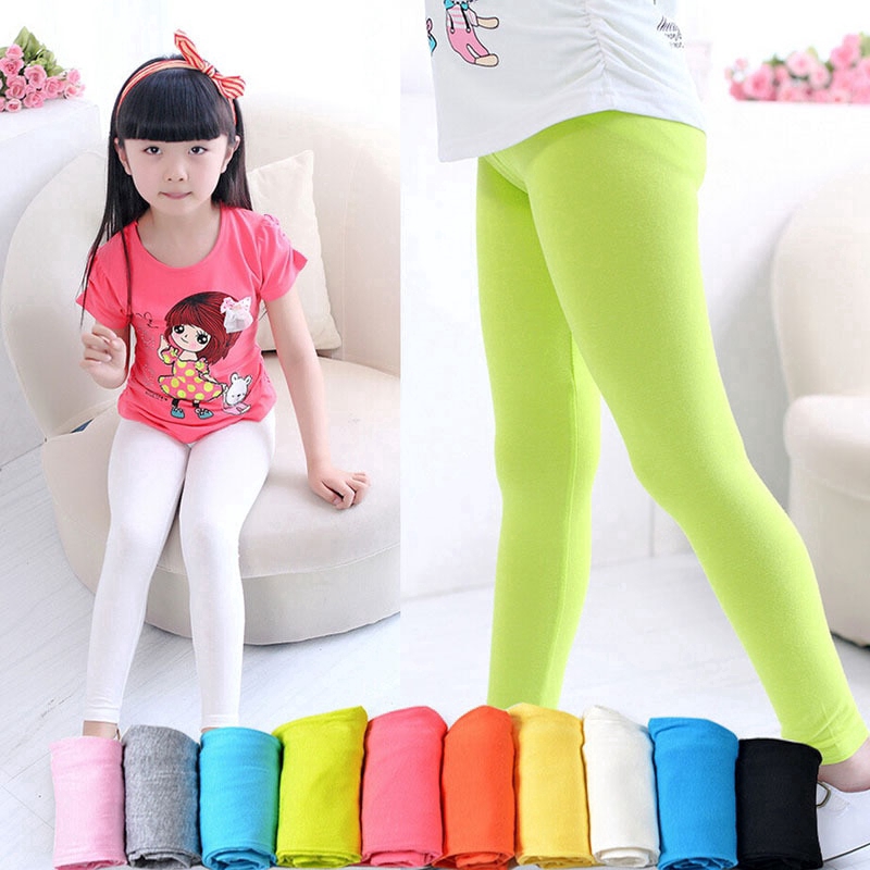 Girls Leggings Children Pants Modal Candy Multiple Colour Skinny