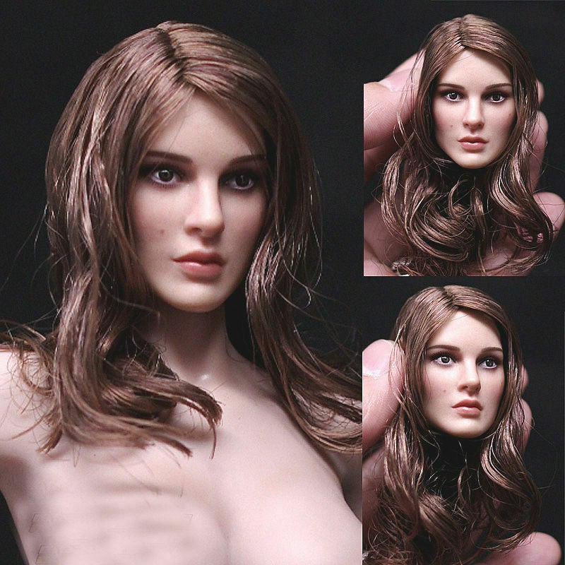 1 6 Natalie Portman Brown Hair Female Head Sculpt F 12 Figure Body