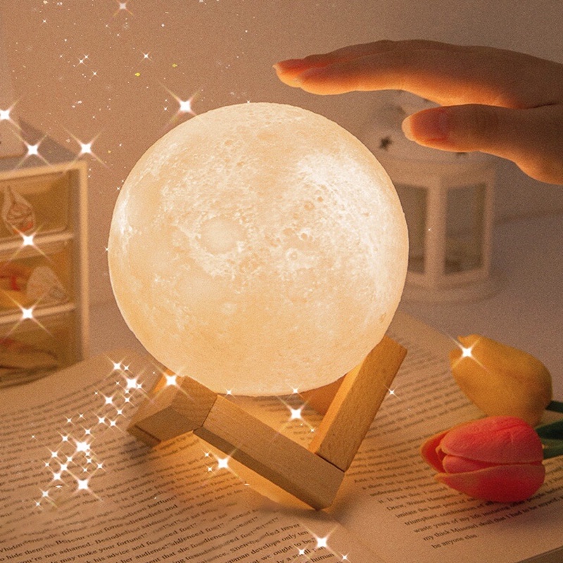 3D Moon Decoration Light Ins Night Light LED Table Lamp Girls Bedside Light