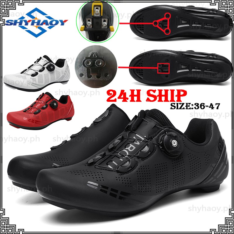 COD ！Cycling Shoe Ultralight Carbon Fiber Cycling Shoes Cleats Shoes